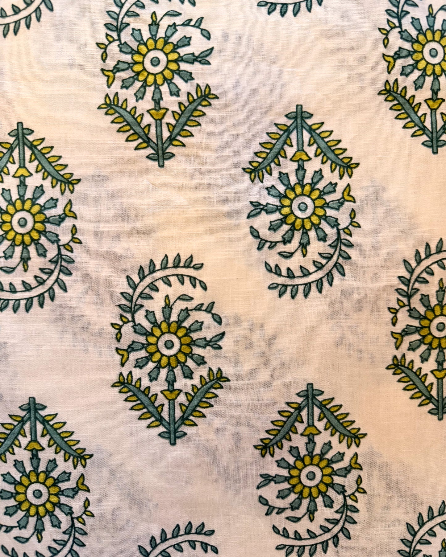 Green Floral Printed Short Kurti