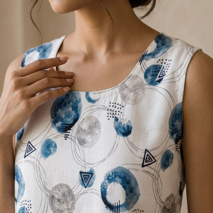 White Cirular Design Co-ordset