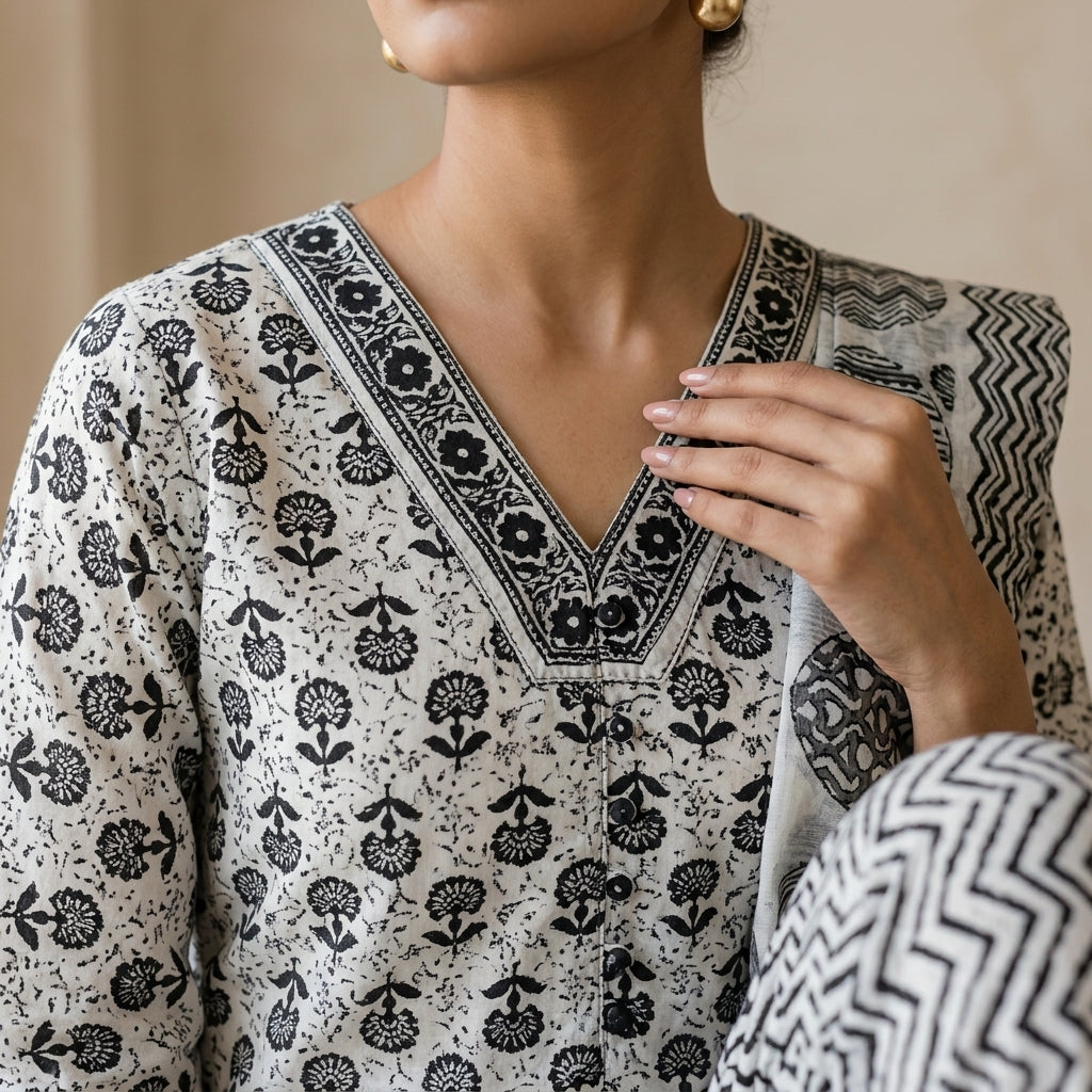 Grey Kurta Set