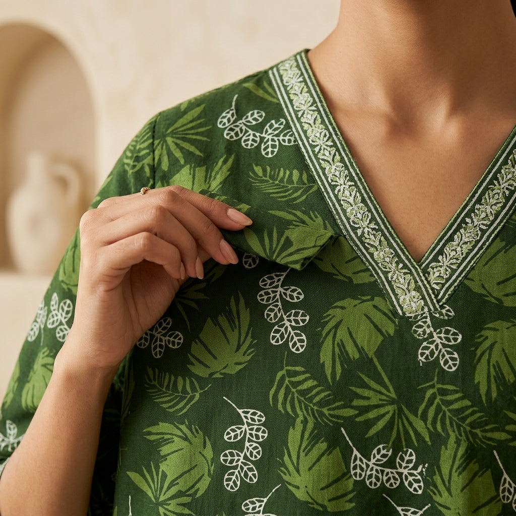 Green Short Kurti