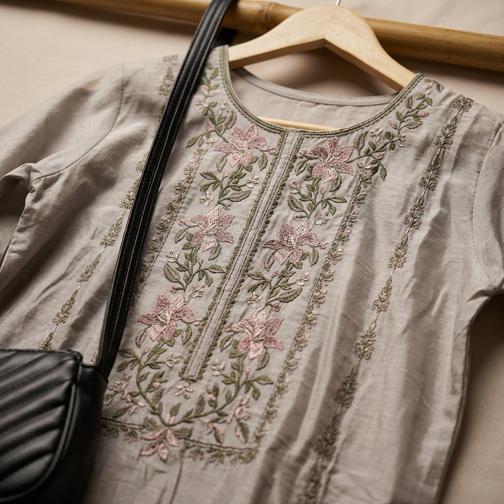 Ash Grey Floral Co-ordset