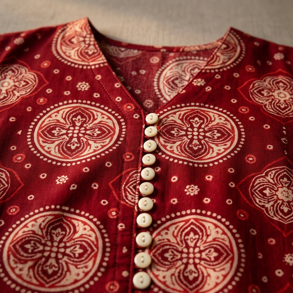 Red 20 Button Coordset