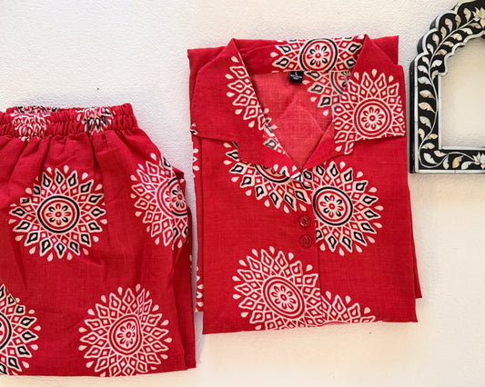 Red Mandala Design Co-ordset