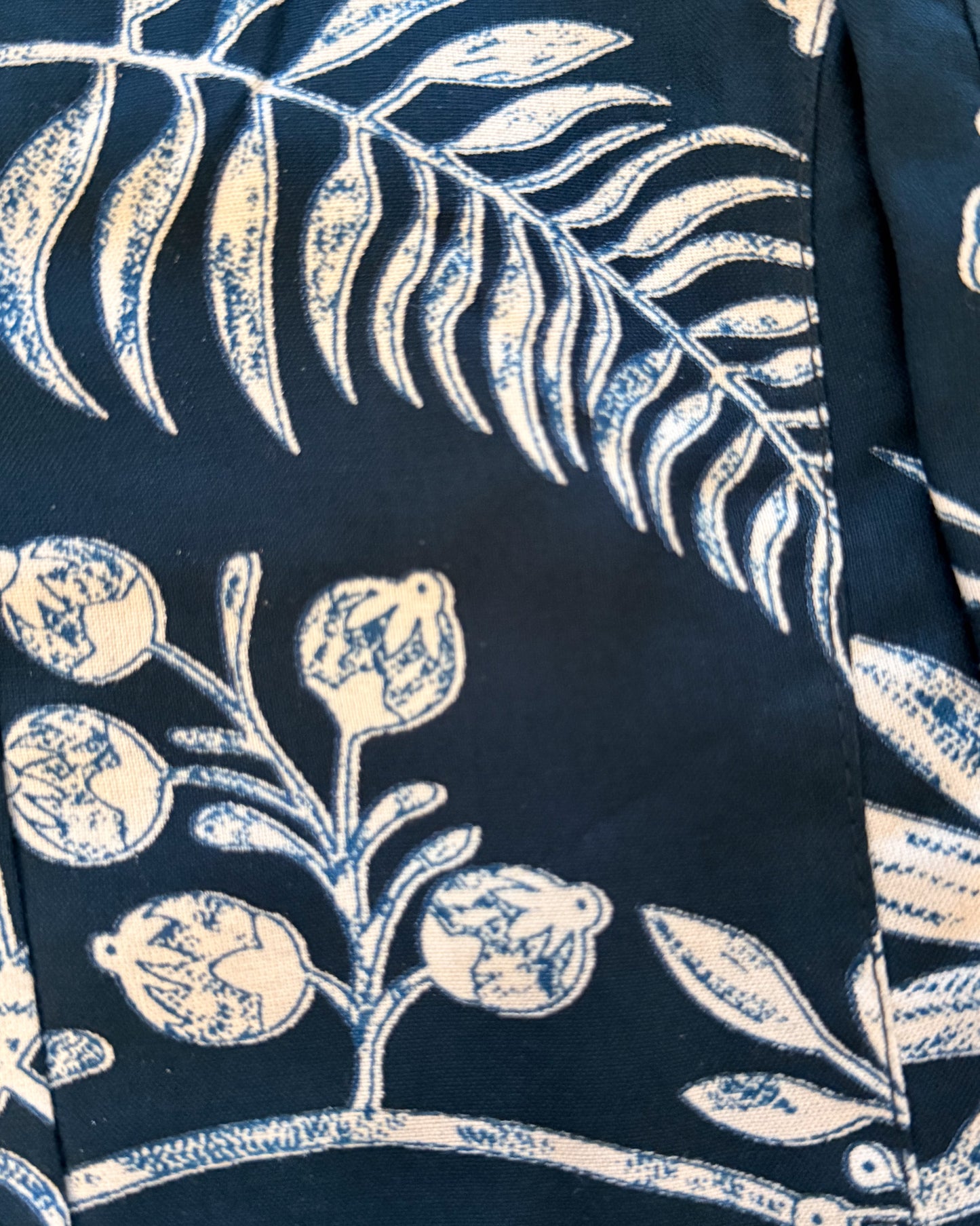 Teal Green Floral Short Kurti