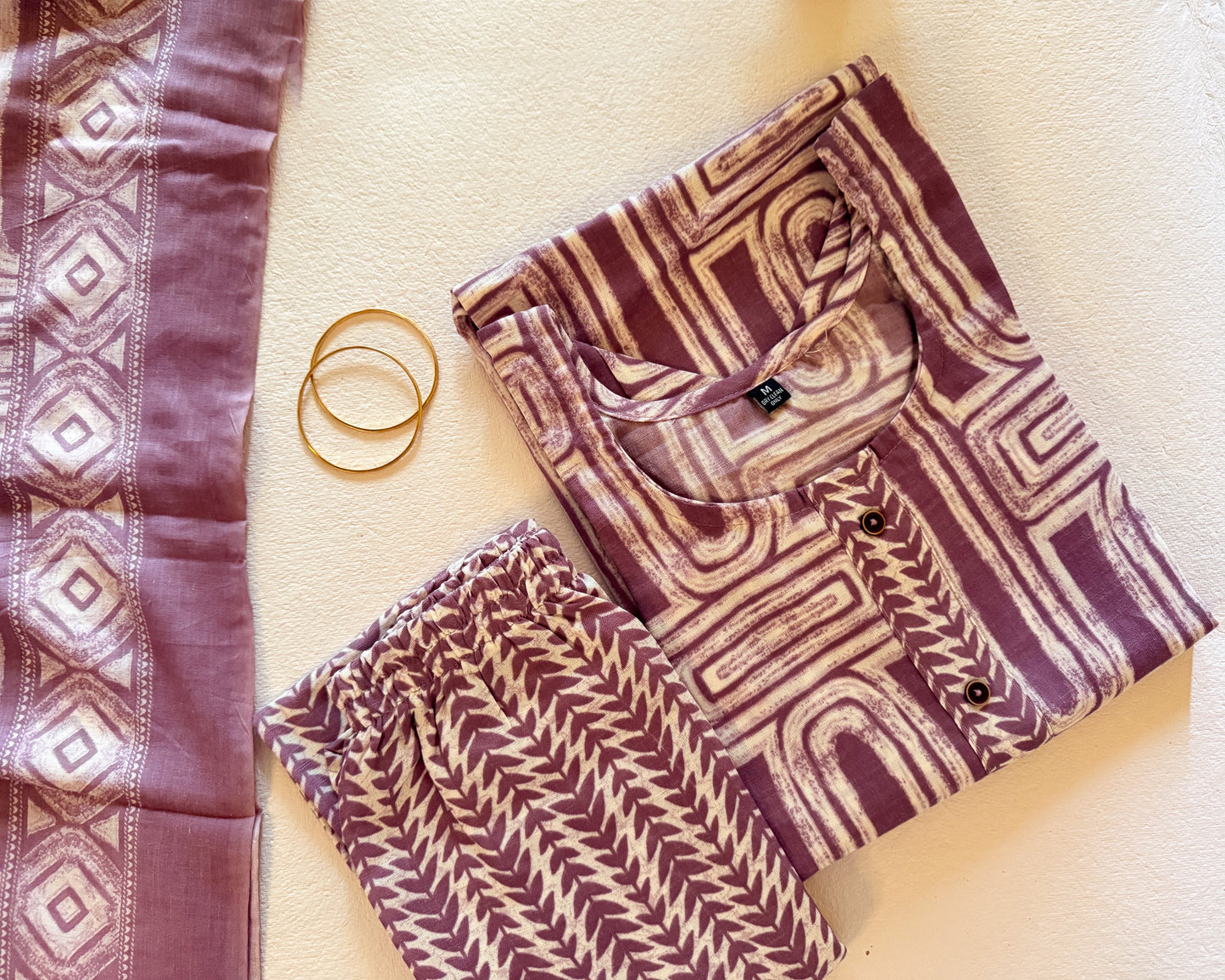 Purple Kurta Set with Dupatta