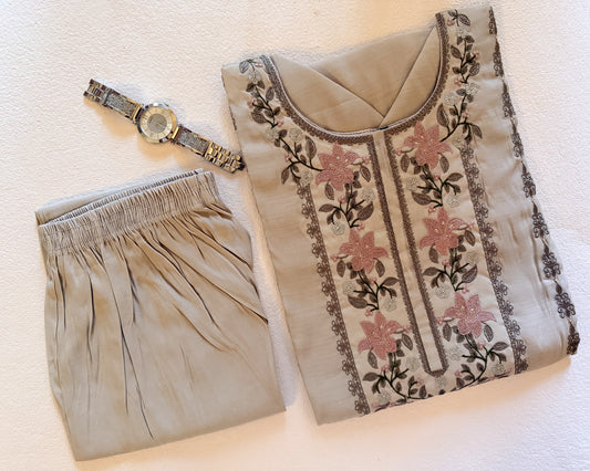 Ash Grey Floral Co-ordset