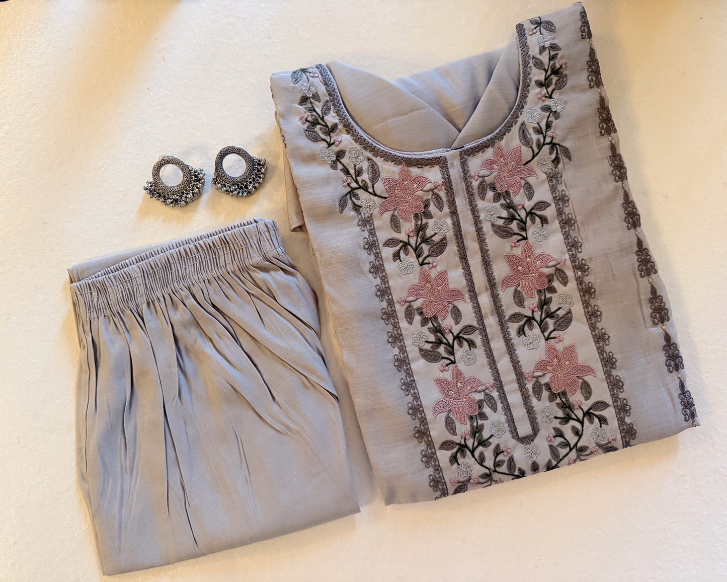 Ash Grey Floral Co-ordset