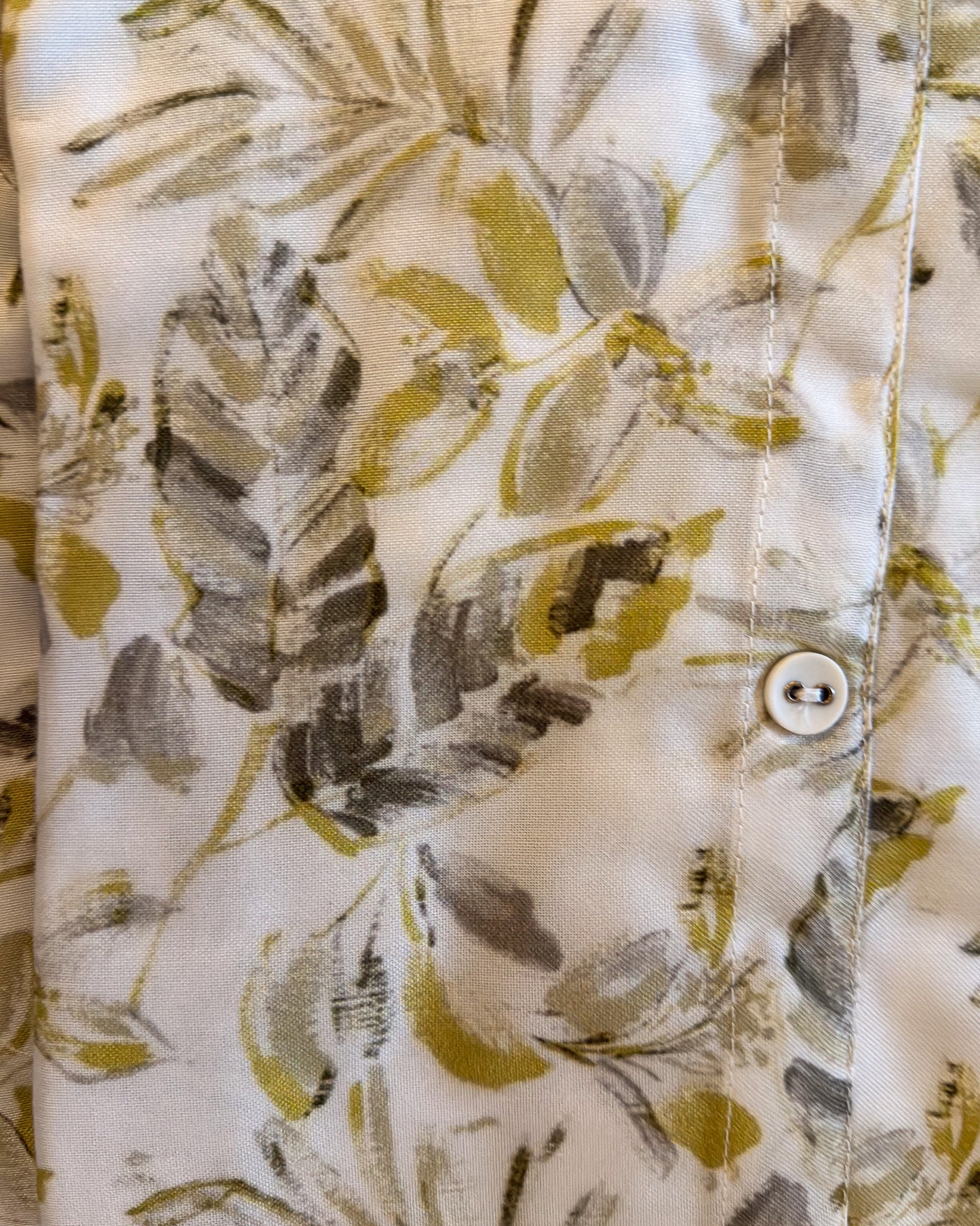 Olive Floral Shirt Dress