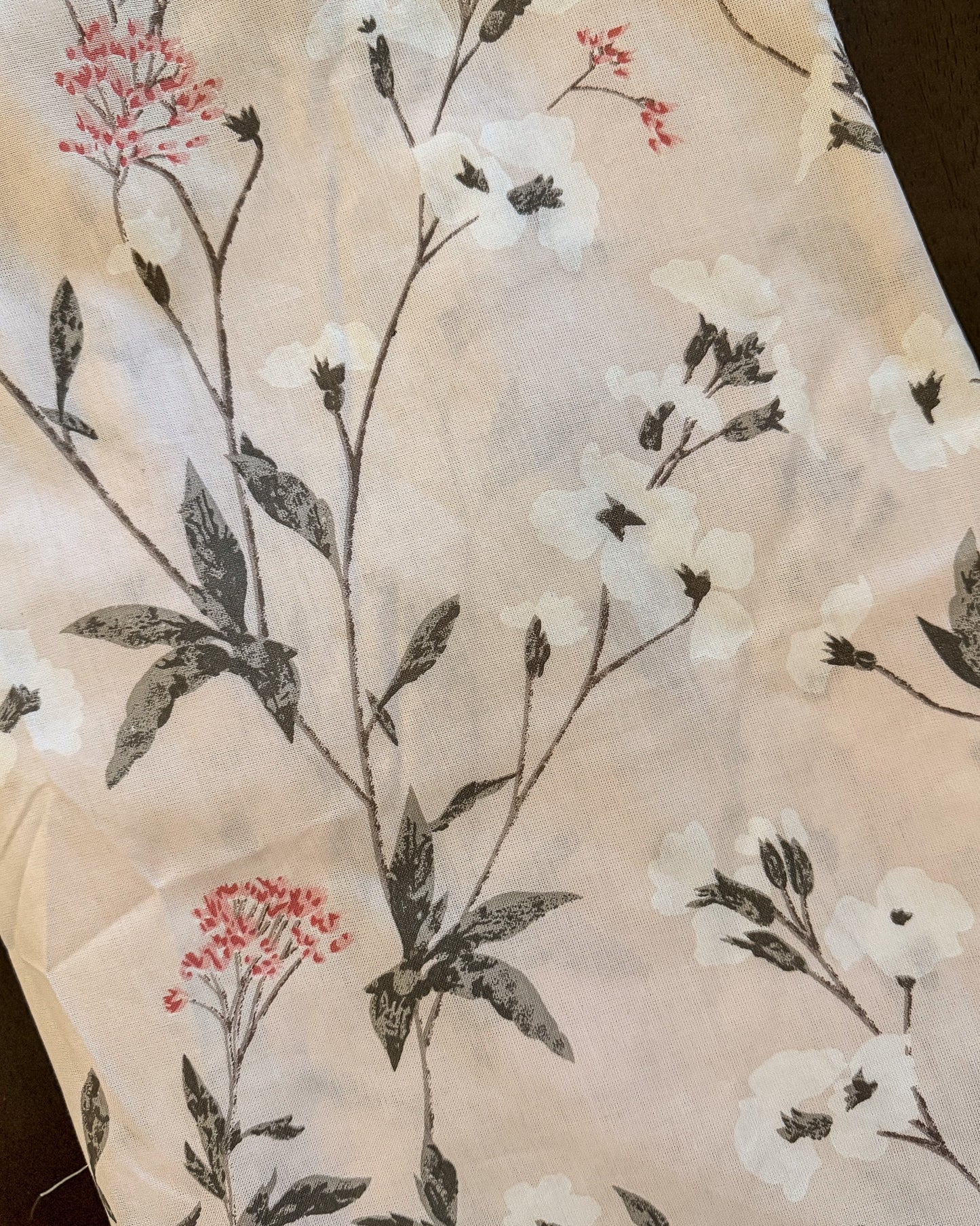 Beige Floral Short Kurti