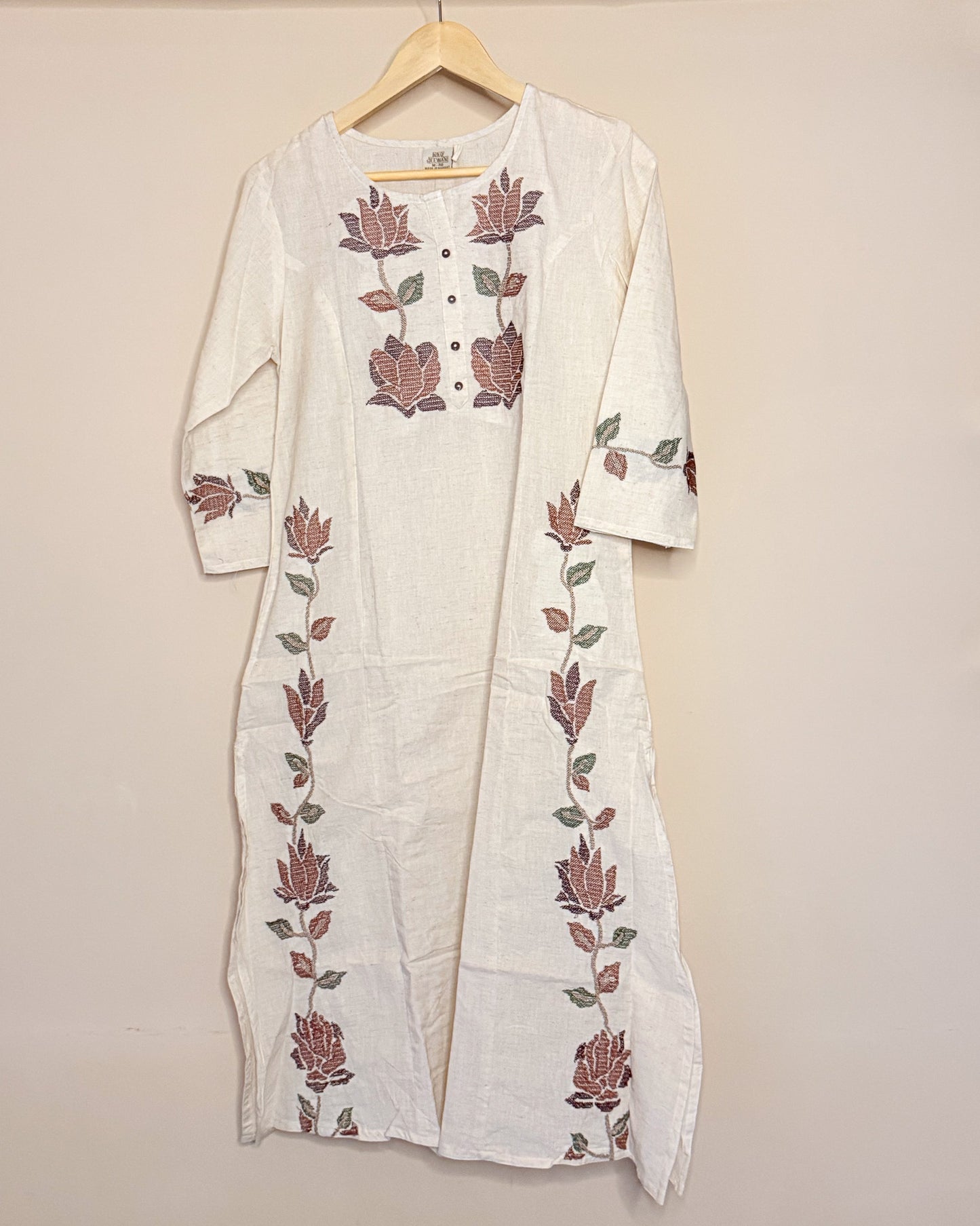 Lotus Print Khadi Co-ordset