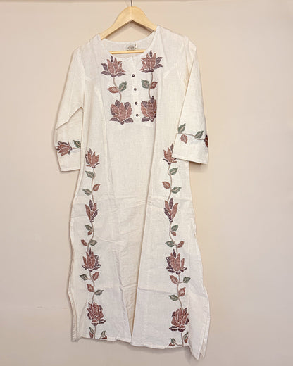 Lotus Print Khadi Co-ordset