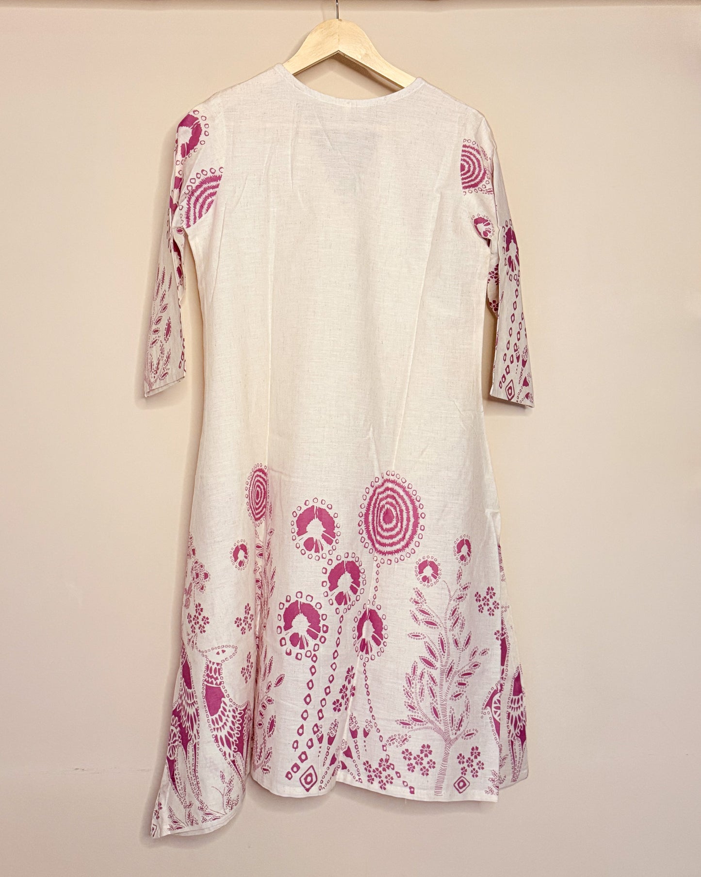 Printed White Khadi Co-ordset