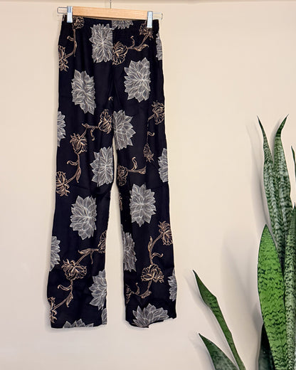 Black Co-ordset with Golden Floral Design
