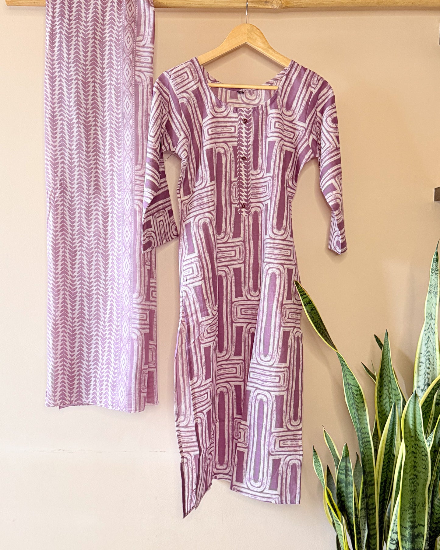 Purple Kurta Set with Dupatta