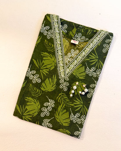 Green Short Kurti
