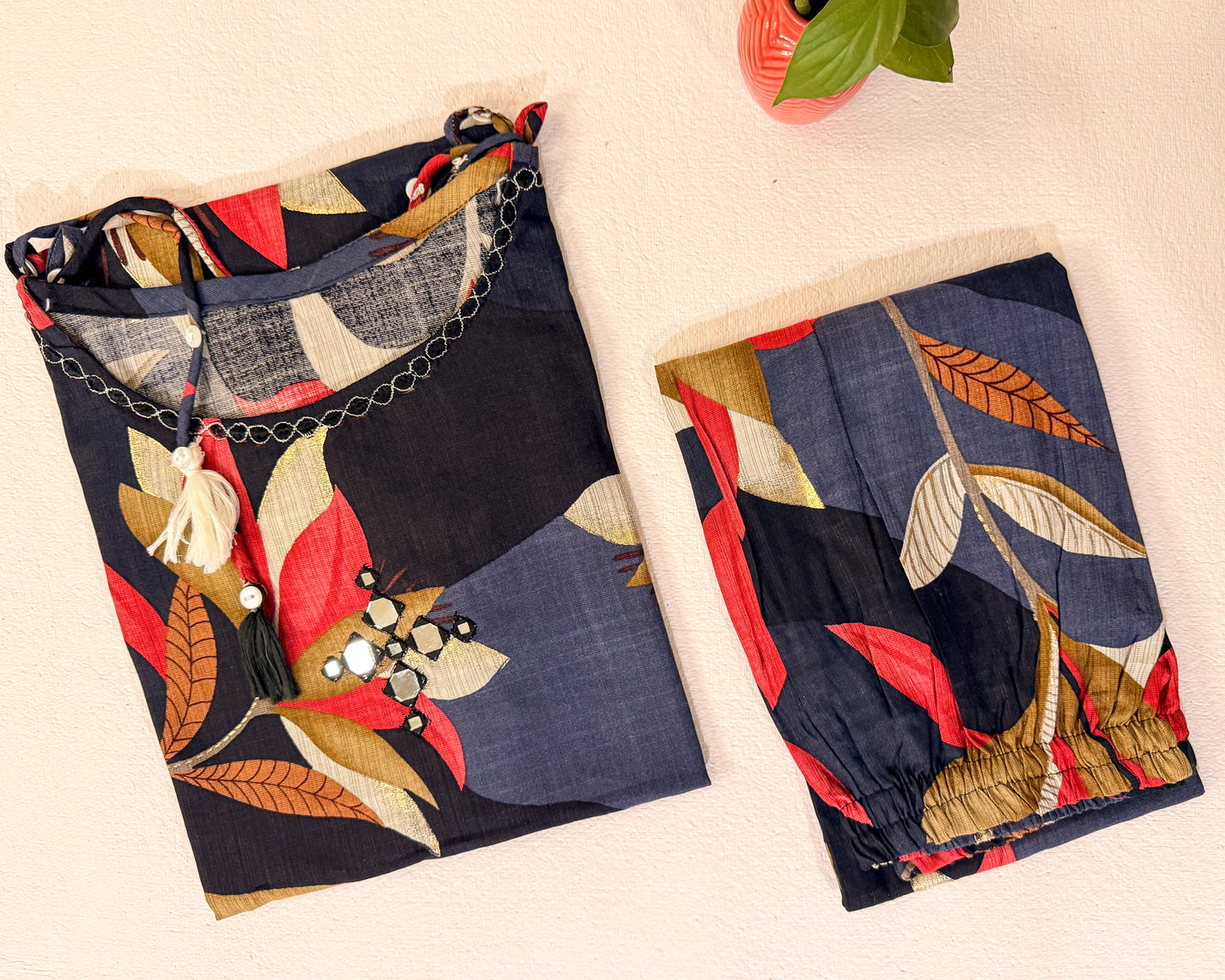 Navy Blue Knot Coordset