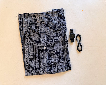 Black Printed Long Kurti