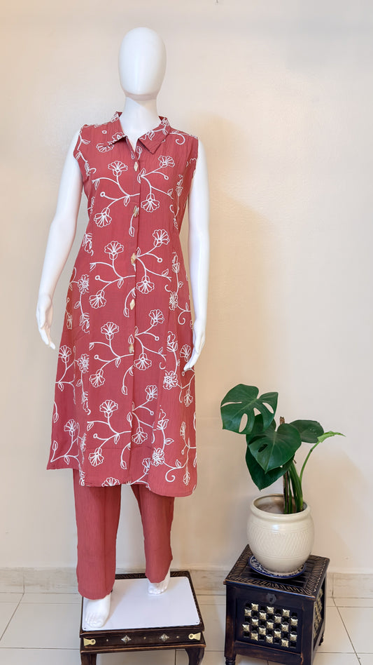 Dusty Rose Crushed Coordset