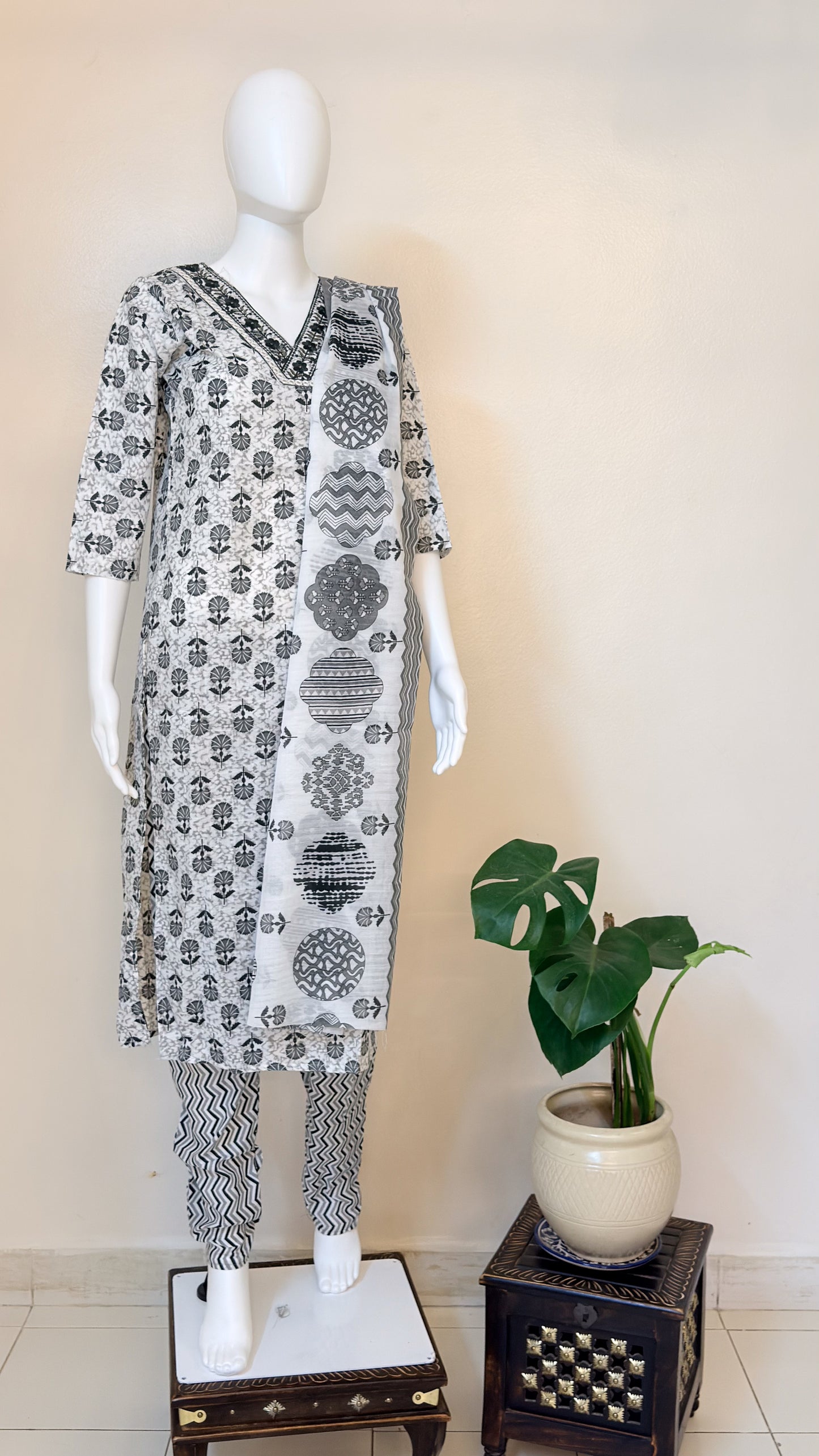 Grey Kurta Set