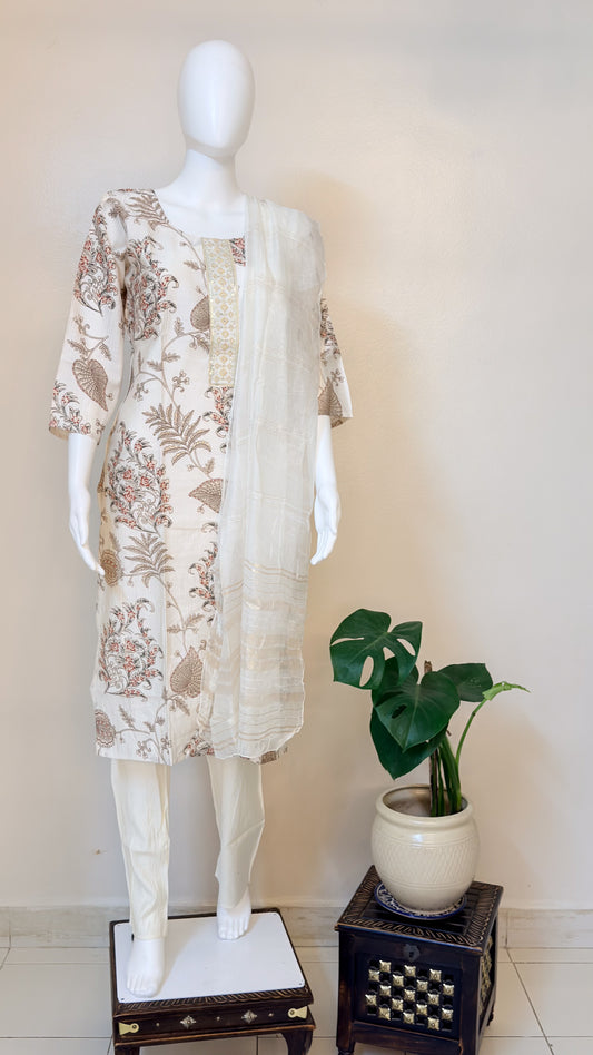 White Kurta Set
