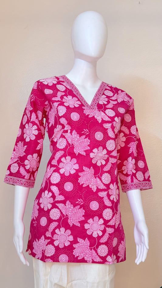 Dark Pink Short Kurti