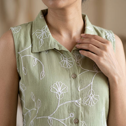 Olive Green Crushed Coordset