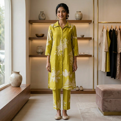 Mustard Floral Co-ordset