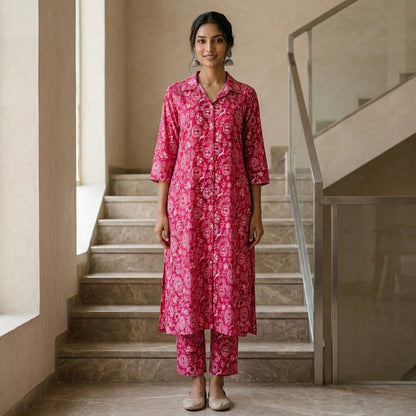 Pink Varli Print Co-ordset