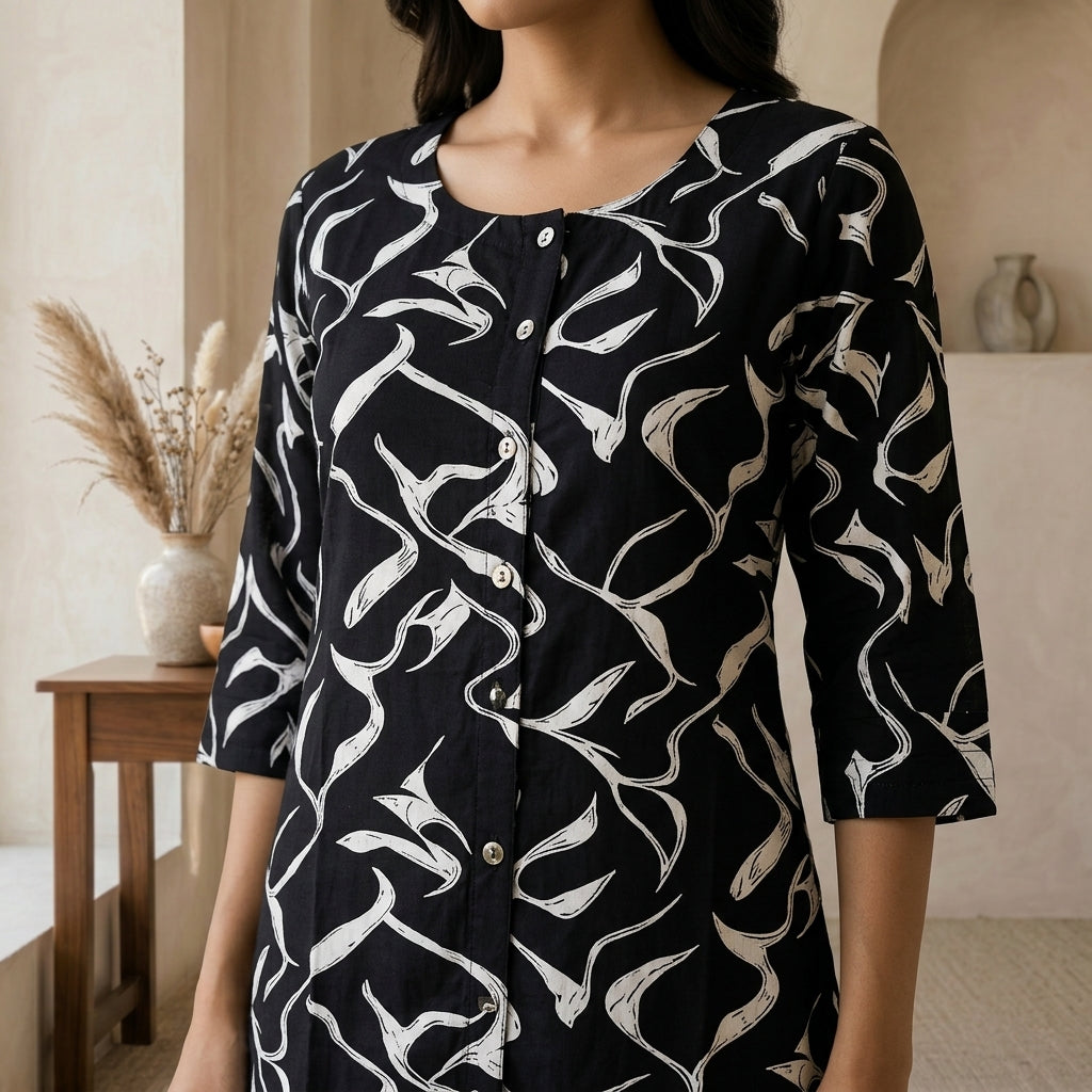 Black Long Kurti