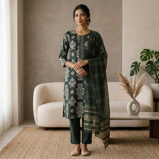 Green Kurta Set