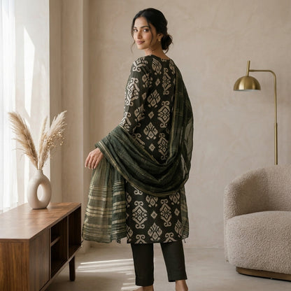 Green Kurta Set
