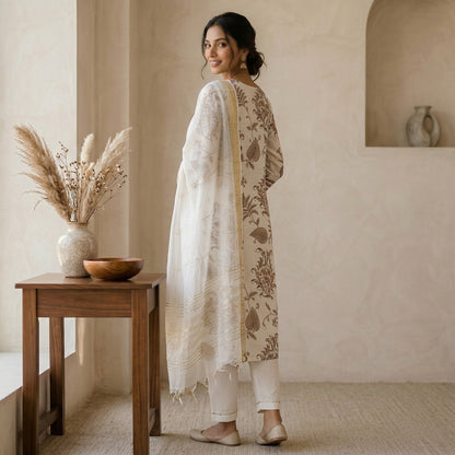 White Kurta Set