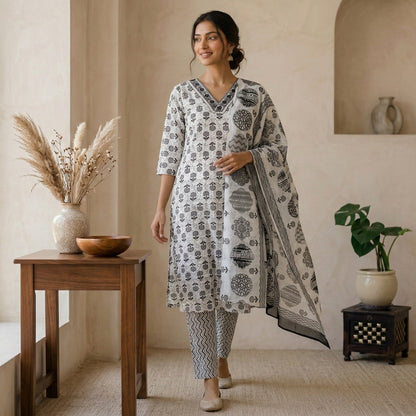 Grey Kurta Set