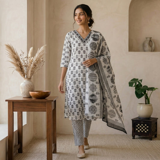 Grey Kurta Set