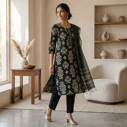 Green Kurta Set