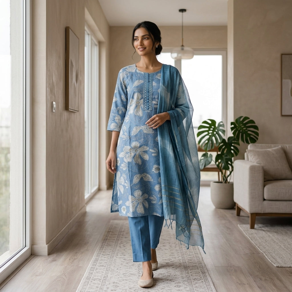 Sky Blue Kurta Set