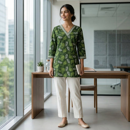 Green Short Kurti