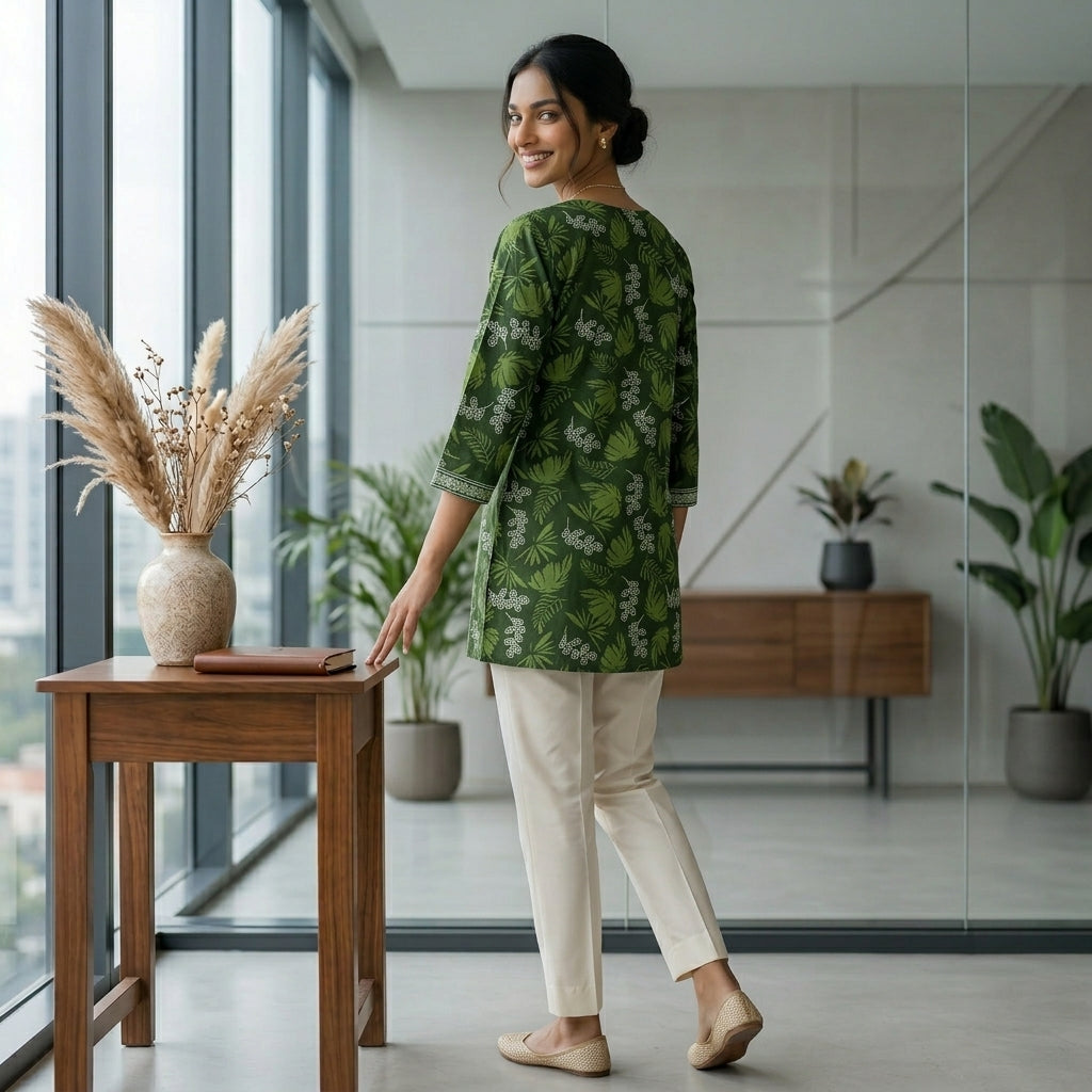 Green Short Kurti