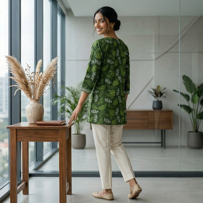 Green Short Kurti