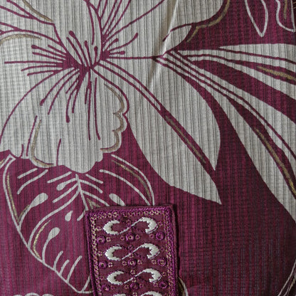 Wine Colour Kurta Set